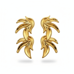 GOLDEN LEAFS DROP EARRINGS
