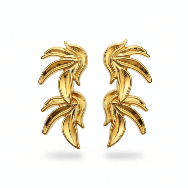 GOLDEN LEAFS DROP EARRINGS